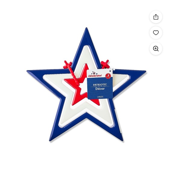 2 - 3 pc Celebrate It Patriotic Star in Red, White, and Blue - Picture 3 of 10